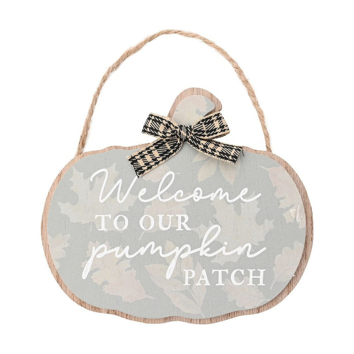 "Welcome To Our Pumpkin Patch" Hanging MDF Plaque - Teal