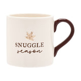 Snuggle Season Ceramic Mug with Brown Handle 300ml - White