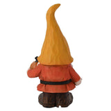 Autumn Gonk Holding a Pumpkin Resin Decoration - Orange