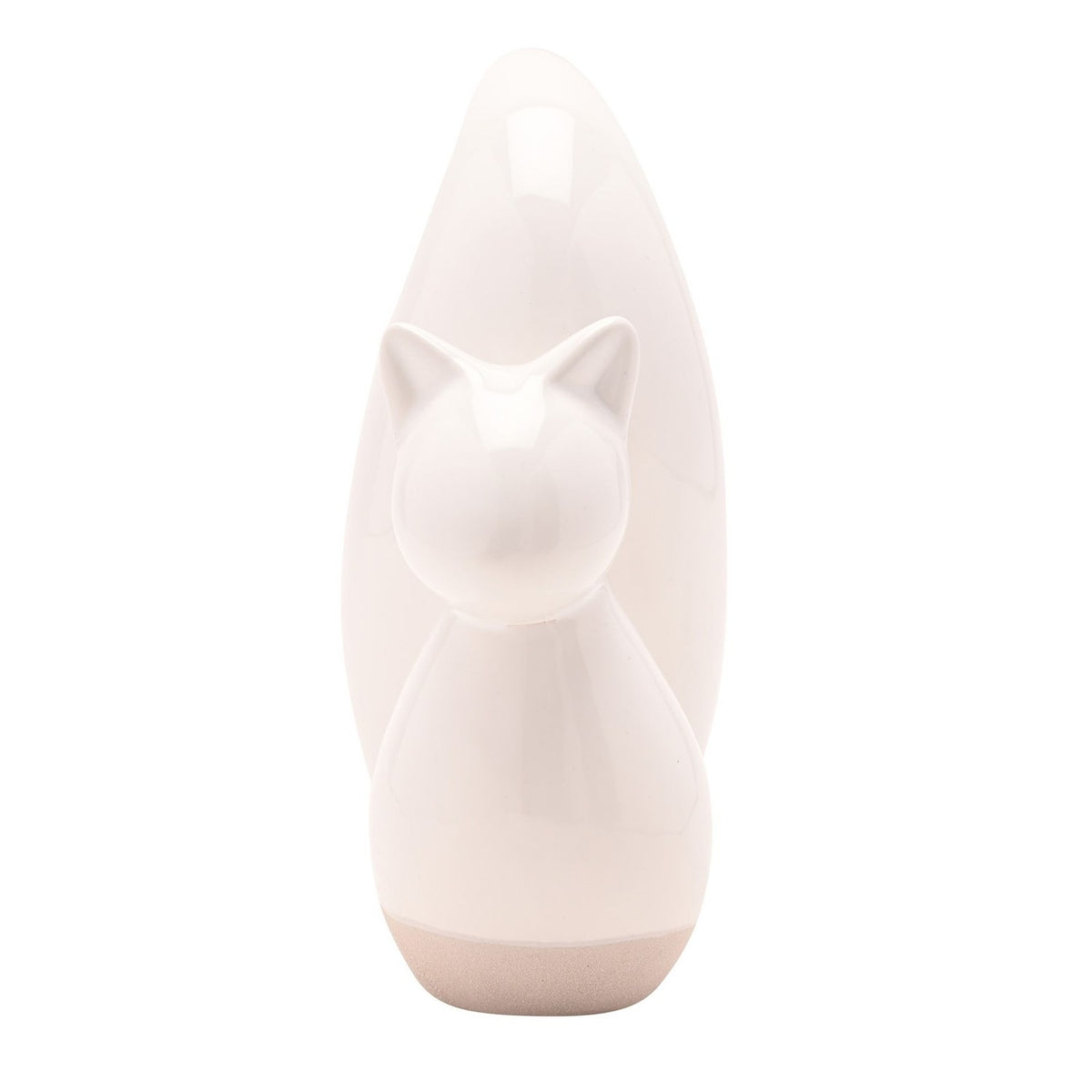 Sitting Squirrel Glossy Ceramic Ornament 23.3cm - White