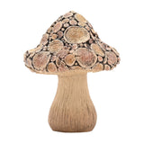 Log Slice Cap Wood Effect Mushroom Ornament 20.6cm - Brown