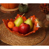 Robin Perched on a Leaf Ceramic Serving Bowl 300ml - Orange