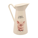 Piggin Gorgeous Pig Jug Ceramic Vase with Handle - White