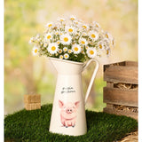 Piggin Gorgeous Pig Jug Ceramic Vase with Handle - White