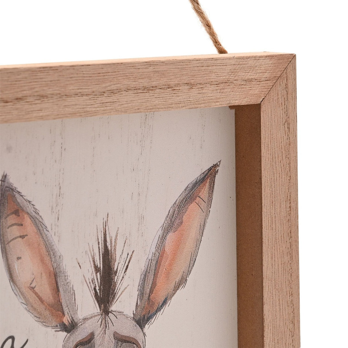 Smart Ass Donkey Wooden Plaque with Hanging Cord - Brown