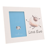 Love Ewe Sheep Wooden Photo Frame 6 x 4in with Stand - White