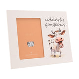 Udderly Gorgeous Cow Wooden Photo Frame 6 x 4in - White