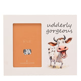 Udderly Gorgeous Cow Wooden Photo Frame 6 x 4in - White