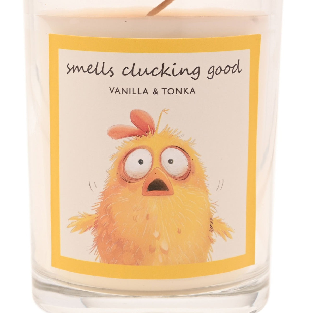 Smells Clucking Good Scented Candle 250g - Cream & Yellow