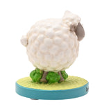 Love Ewe Sheep Resin Figurine with Base - White & Green