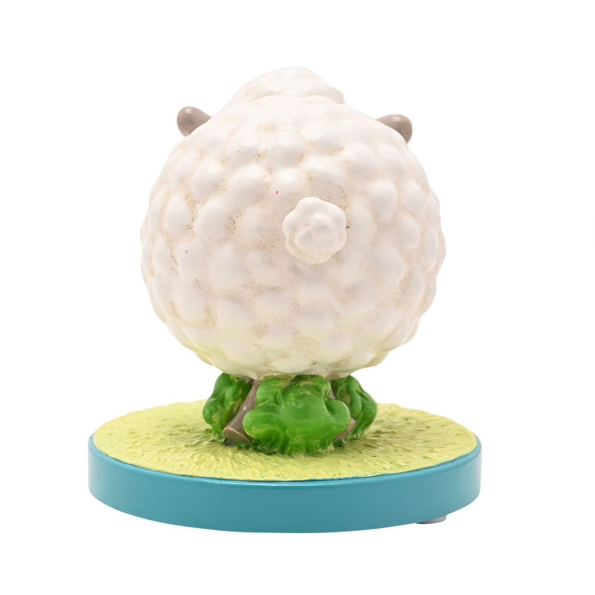 Love Ewe Sheep Resin Figurine with Base - White & Green