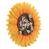 Bee Happy Sunflower Resin Stepping Stone - Yellow & Brown