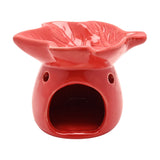 Autumn Leaf Ceramic Wax Melt Burner - Red