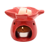 Autumn Leaf Ceramic Wax Melt Burner - Red