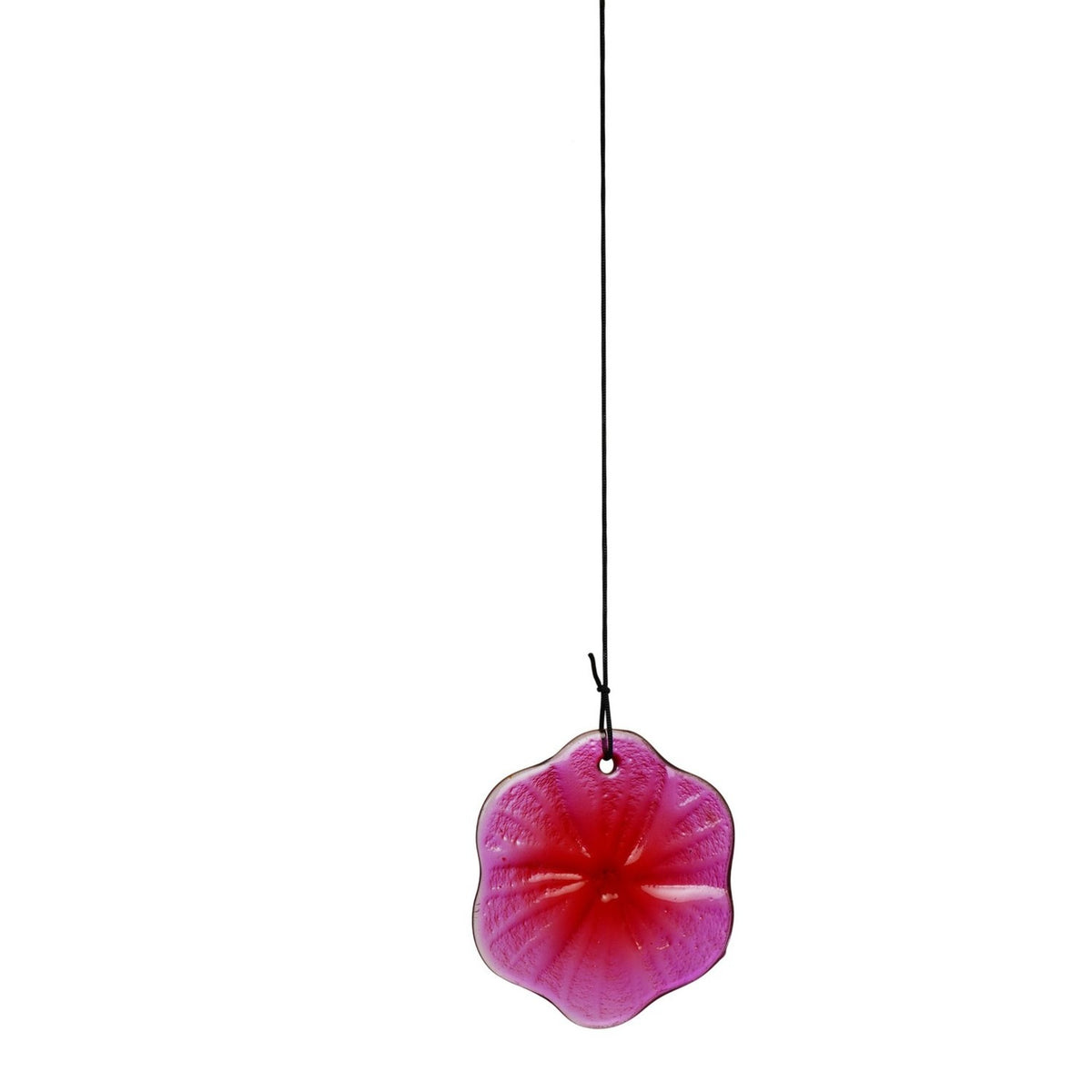 Butterfly Solar Iron & Glass Wind Chime 92cm - Pink & Copper