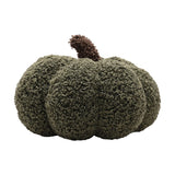Curly Textured Pumpkin Cushion with Brown Stalk - Green