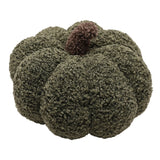 Curly Textured Pumpkin Cushion with Brown Stalk - Green