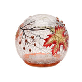 Autumn Leaf Orb LED Plastic Light-Up Decoration - Clear