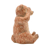 See No Evil Bear Wood Effect Resin Figurine 15.5cm - Natural