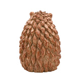Hedgehog Wood Effect Resin Figurine 13.5cm - Brown & Beige