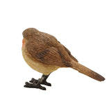 Small Resin Standing Robin Figurine - Brown & Cream