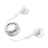 Clarionis 8mm LED Strip Holder in white, 5m flat band coiled beside two round wall mounts with tensioners, shown on a plain white background.