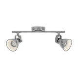 Clasanne 2 Light Spotlight Bar - Antique Nickel & Cream