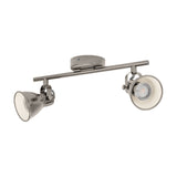 Clasanne 2 Light Spotlight Bar - Antique Nickel & Cream