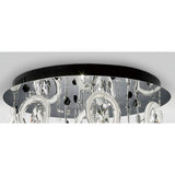 Class 10 Light Glass Crystal Flush Ceiling Light - Polished Chrome