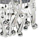 Class 10 Light Glass Crystal Flush Ceiling Light - Polished Chrome