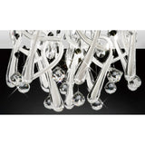 Class 10 Light Glass Crystal Flush Ceiling Light - Polished Chrome