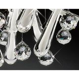 Class 10 Light Glass Crystal Flush Ceiling Light - Polished Chrome