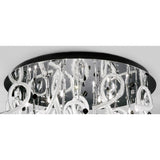 Class 20 Light Glass Crystal Semi-Flush Ceiling Light - Polished Chrome