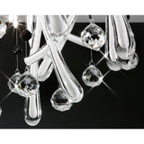 Class 20 Light Glass Crystal Semi-Flush Ceiling Light - Polished Chrome