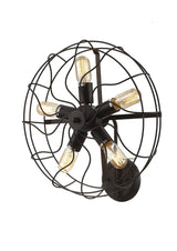 Claudia 5 Light E27 Wall Light - Black