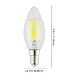 Clear LED Candle Bulb E14 C35 2.2W 470lm Warm White