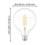 Clear LED Globe Bulb E27 G125 7.3W 806lm Warm White