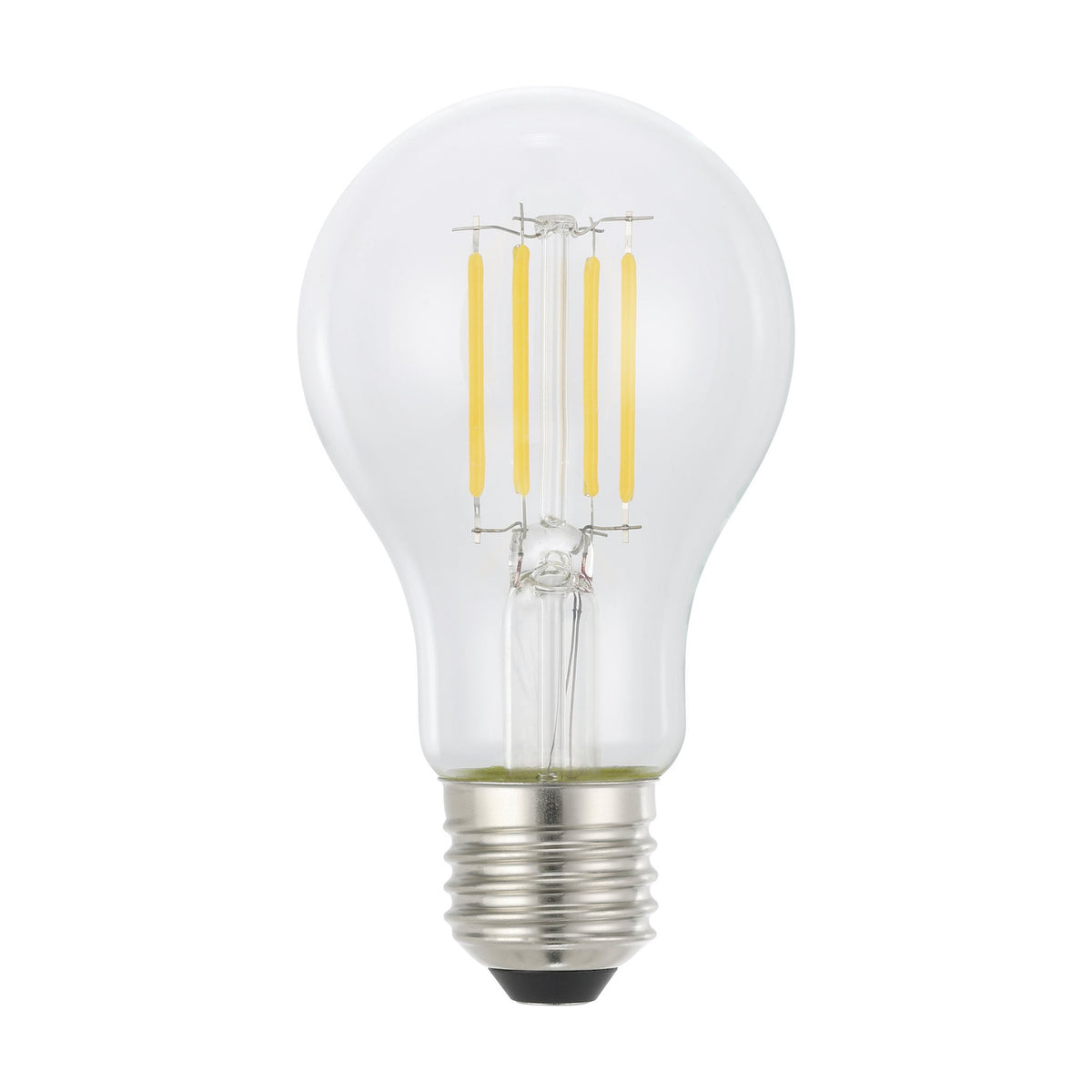Clear LED GLS Bulb E27 A60 470lm Warm White Pack of 3