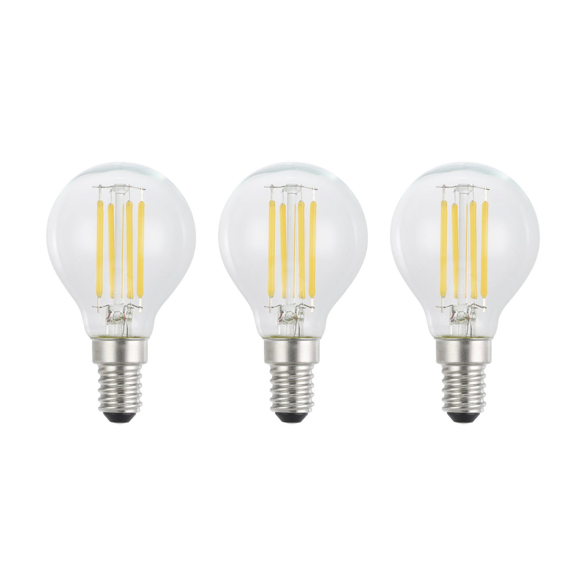 Clear LED Golf Ball Bulb E14 P45 470lm Warm White Pack of 3