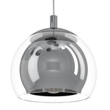 Clenette Clear Glass 5 Light Pendant - Chrome