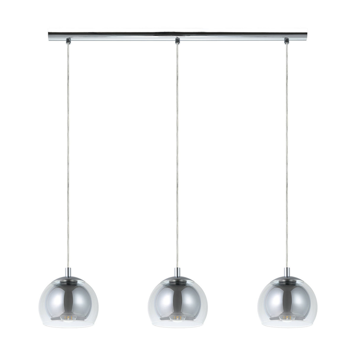 Clenette Clear Glass Linear Pendant Light - Chrome