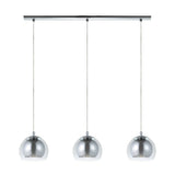 Clenette Clear Glass Linear Pendant Light - Chrome
