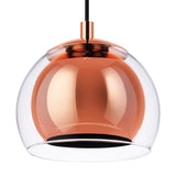 Clenette Clear Glass Pendant Light - Copper