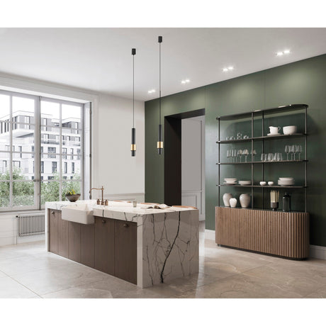 Clifton 5.8cm LED Pendant Light 7W 3000K - Black & Gold