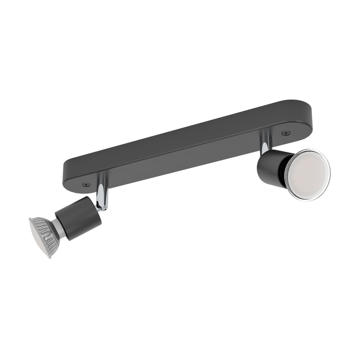 Clinvessa 2 Light Spotlight Bar - Black & Chrome