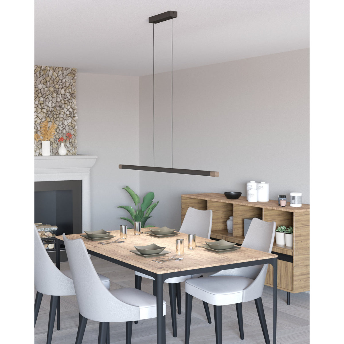 Clirmessa Pendant Light 126cm - Grey