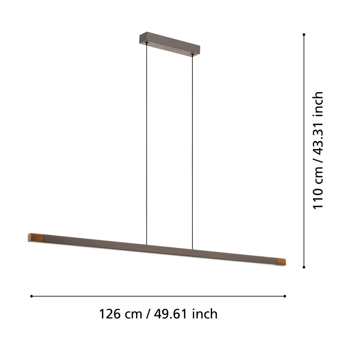 Clirmessa Pendant Light 126cm - Grey