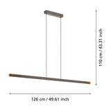 Clirmessa Pendant Light 126cm - Grey