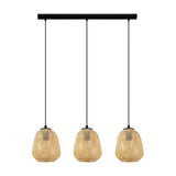 Clivorne Wooden Linear Pendant Light - Black