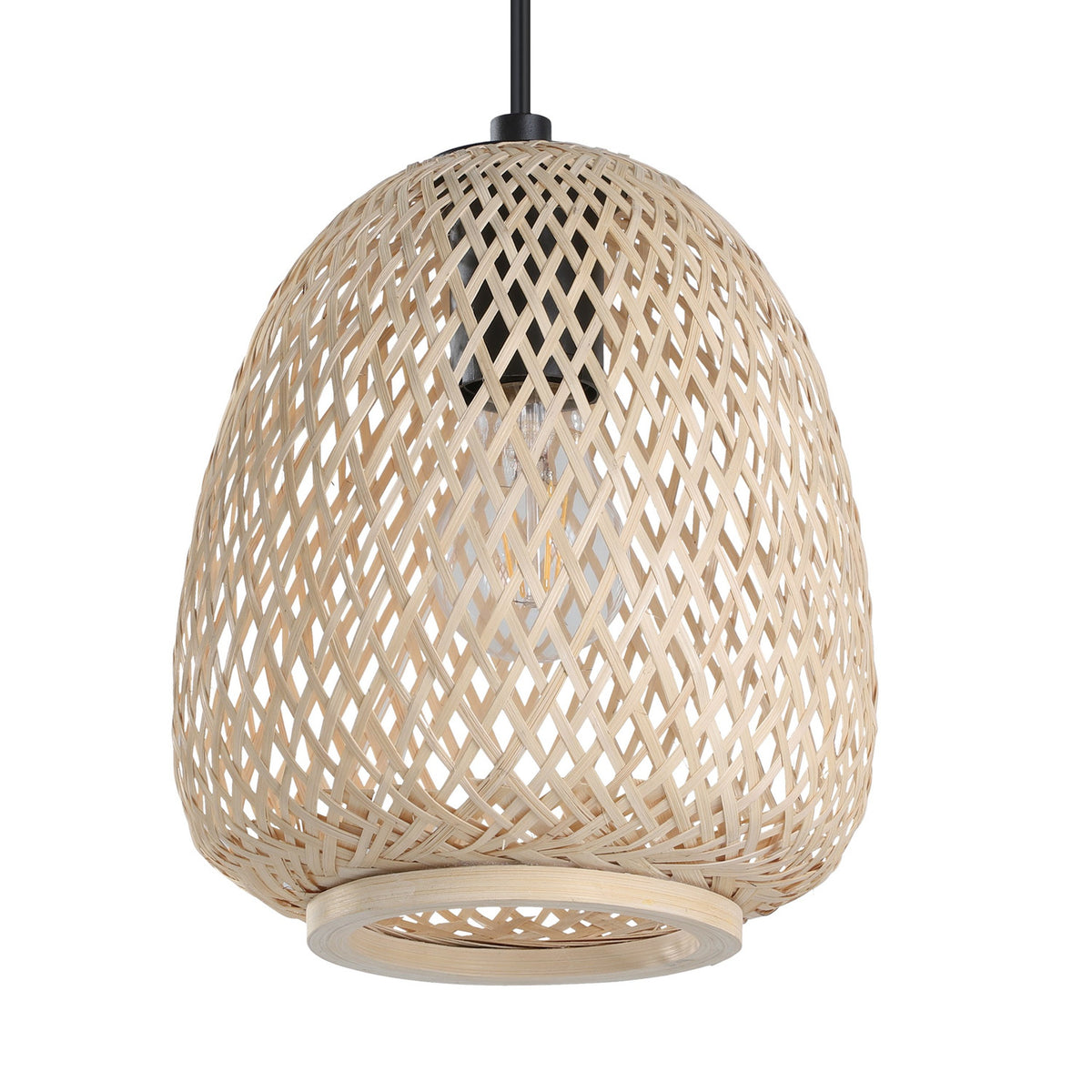 Clivorne Wooden Linear Pendant Light - Black